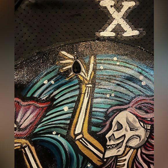 Hand-painted pleather jacket - Picture 6 of 6